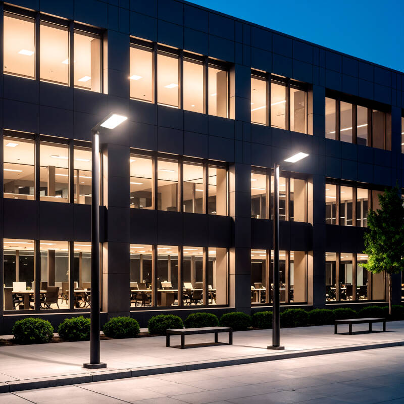 Imagem de Luminária LED 150W Harlem OSRAM 135 lm/W Preta Iluminação Pública