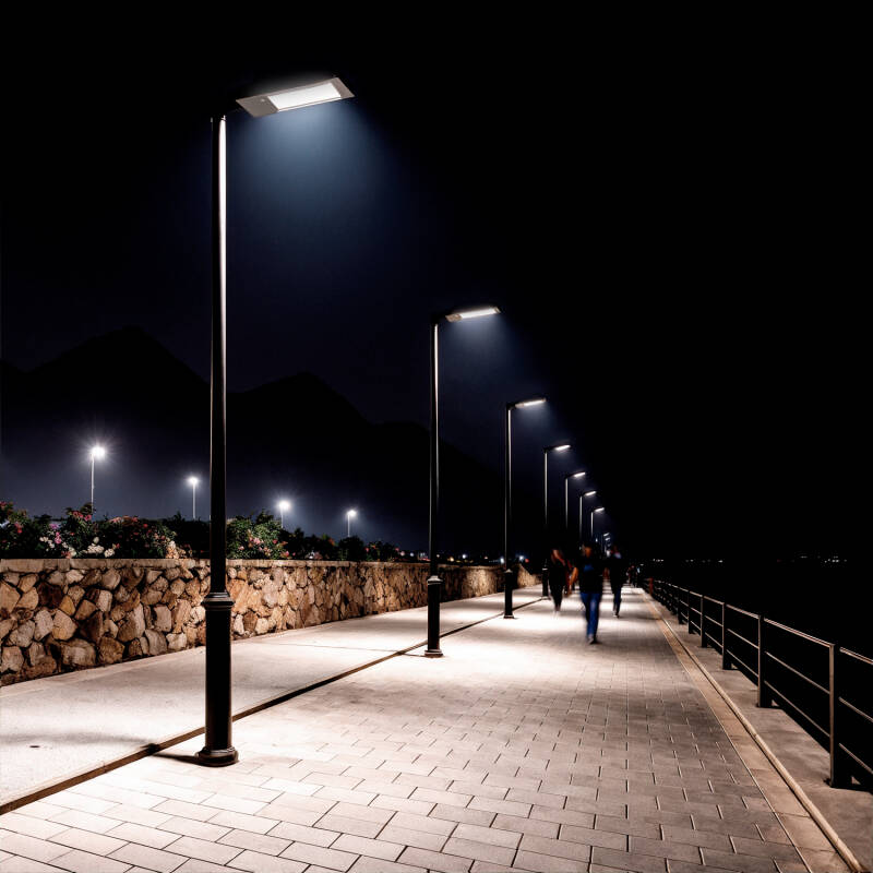 Imagen de Farola LED Solar 4500 lm 160 lm/W Sinaí con MPPT y Sensor Movimiento para Alumbrado Público