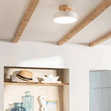 Imagen de Lámpara de Techo LED 12W Madera y Aluminio CCT Seleccionable Whisty