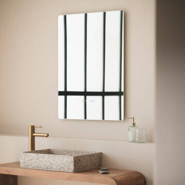 Espelho Casas de Banho com Luz LED e Anti-embaçante 80x60 cm Grace