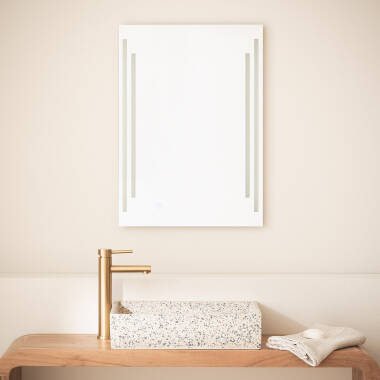 Espelho Casa de Banho com Luz LED e Anti-embaçante 70x50 cm Taif