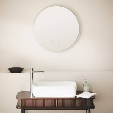 Espejo Baño con Luz LED y Antivaho Ø60 cm Palolem