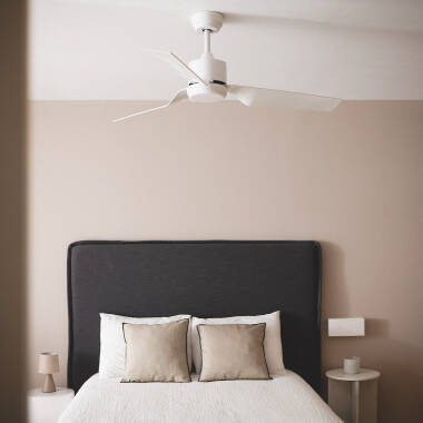 Imagem de Ventoinha de Teto Silenciosa Minimal Branco 132cm Motor DC