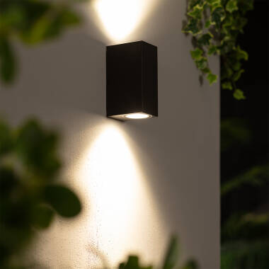 Aplique de Pared Exterior Iluminación Doble Cara Miseno Negro