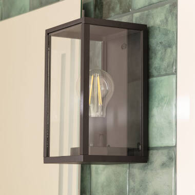 Aplique de Pared Exterior Aluminio y Cristal Atrium
