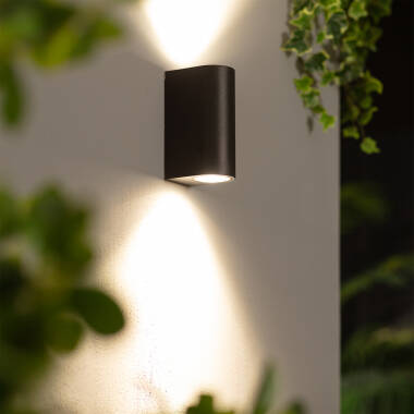 Aplique de Pared Exterior Iluminación Doble Cara Gala Negro