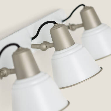 Imagen de Lámpara de Pared Baño Metal 3 Focos Birzay