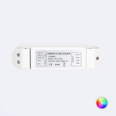 Controlador RGB DMX512 Decoder 3 Canales