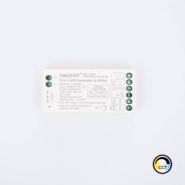 Controlador Regulador LED Monocolor/CCT 12/24V DC MiBoxer FUT035S+ Compatible con Pulsador