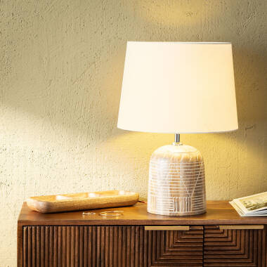 Lámpara de Mesa Madera Koson ILUZZIA
