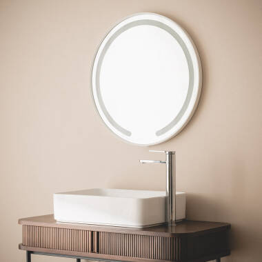 Espejo Baño con Luz LED y Antivaho Ø60 cm Nour