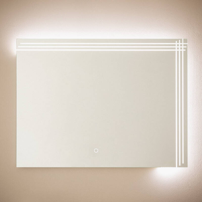 Imagem de Espelho Casas de Banho com Luz LED 60x80 cm Dinklage 
