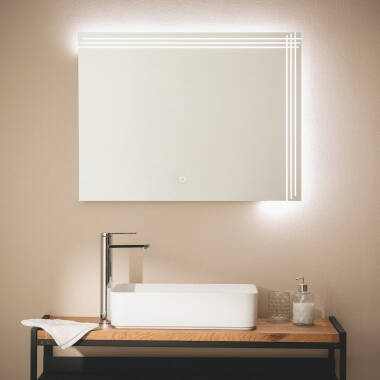 Imagem de Espelho Casas de Banho com Luz LED 60x80 cm Dinklage 