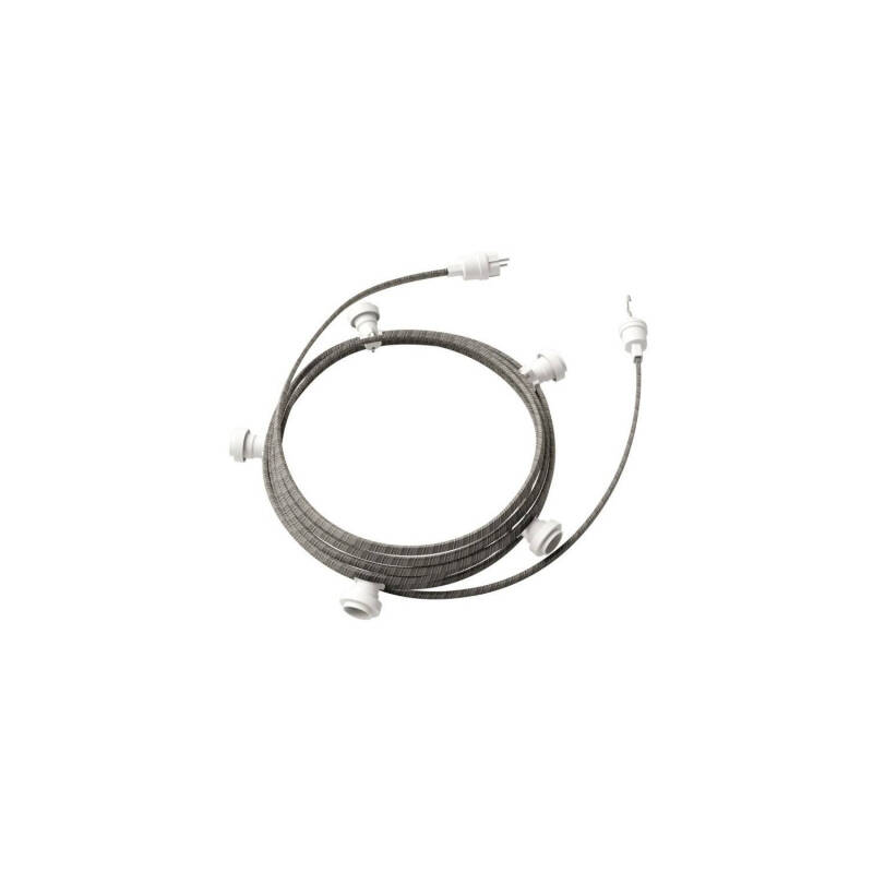 Imagem de Grinalda Exterior Lumet System 7,5m com 5 Casquilhos E27 Branco Creative-Cables CATE27B075