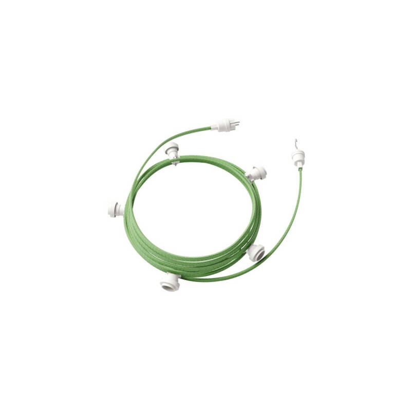Imagen de Guirnalda Exterior Lumet System 7.5m con 5 Portalámparas E27 Blanco Creative-Cables CATE27B075