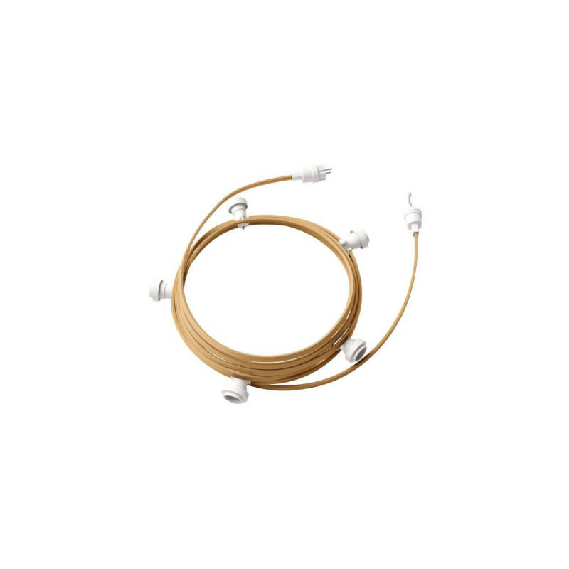 Imagem de Grinalda Exterior Lumet System 7,5m com 5 Casquilhos E27 Branco Creative-Cables CATE27B075