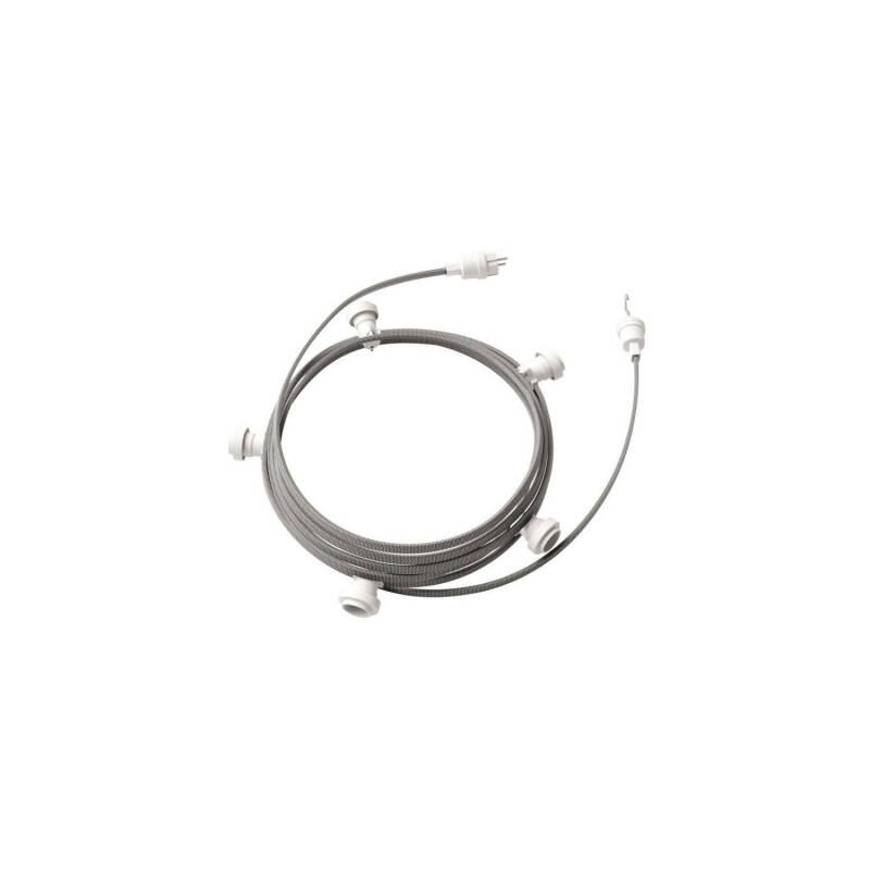 Imagem de Grinalda Exterior Lumet System 7,5m com 5 Casquilhos E27 Branco Creative-Cables CATE27B075