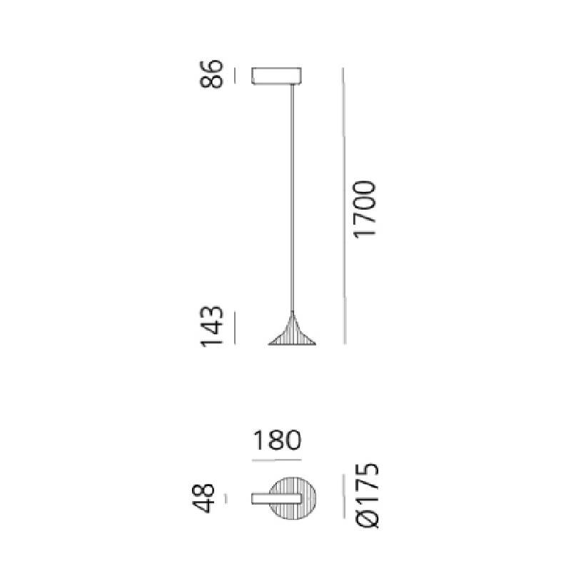 Imagem de Candeeiro Suspenso Unterlinden 175 ARTEMIDE