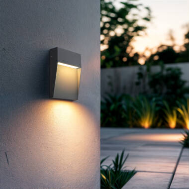 Aplique de Parede Exterior LED 6.5W CCT Selecionável Superfície Quadrado Jade