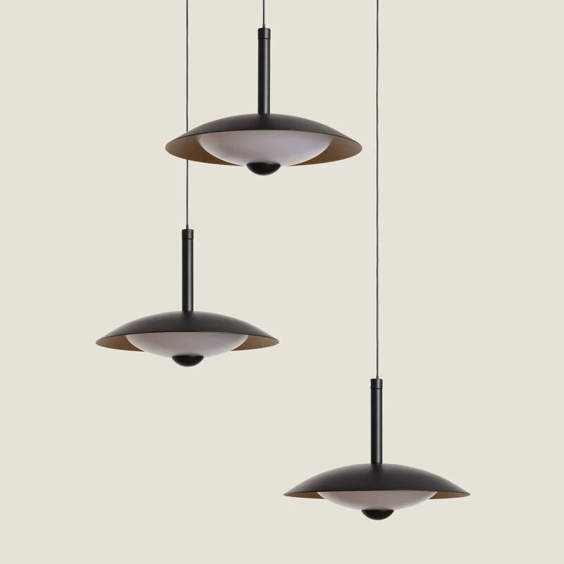 Imagen de Lámpara Colgante LED 24W Regulable en Altura Metal CCT Seleccionable Shirak 3 Focos