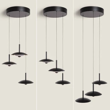 Imagen de Lámpara Colgante LED 24W Regulable en Altura Metal CCT Seleccionable Shirak 3 Focos