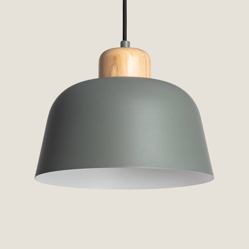 Imagen de Lámpara Colgante Metal y Madera Wawak