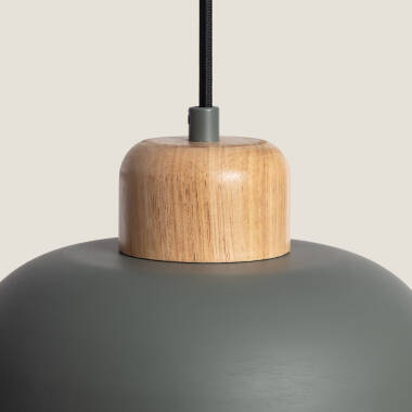Imagen de Lámpara Colgante Metal y Madera Wawak