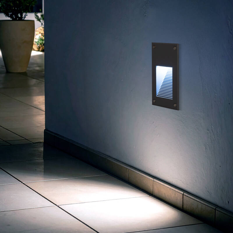 Imagen de Baliza Exterior LED 3W Empotrable Pared Gris Cooper