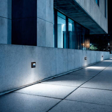 Imagen de Baliza Exterior LED 1.5W Superficie Pared Antracita Clover