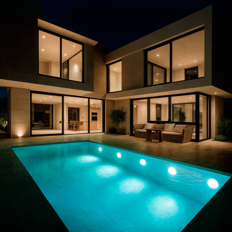 Imagen de Foco Piscina Superficie LED Sumergible 12V AC/DC IP68 35W