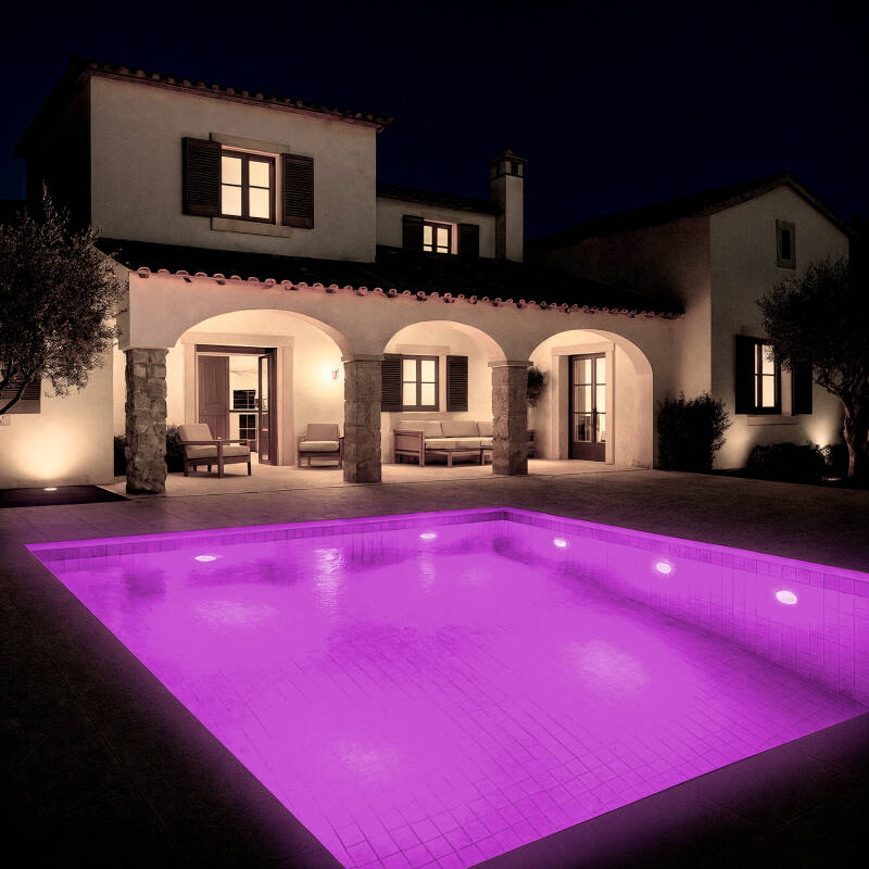 Imagen de Foco Piscina Superficie LED RGBW Sumergible 12V DC IP68 Acero Inoxidable 12W XtraPool