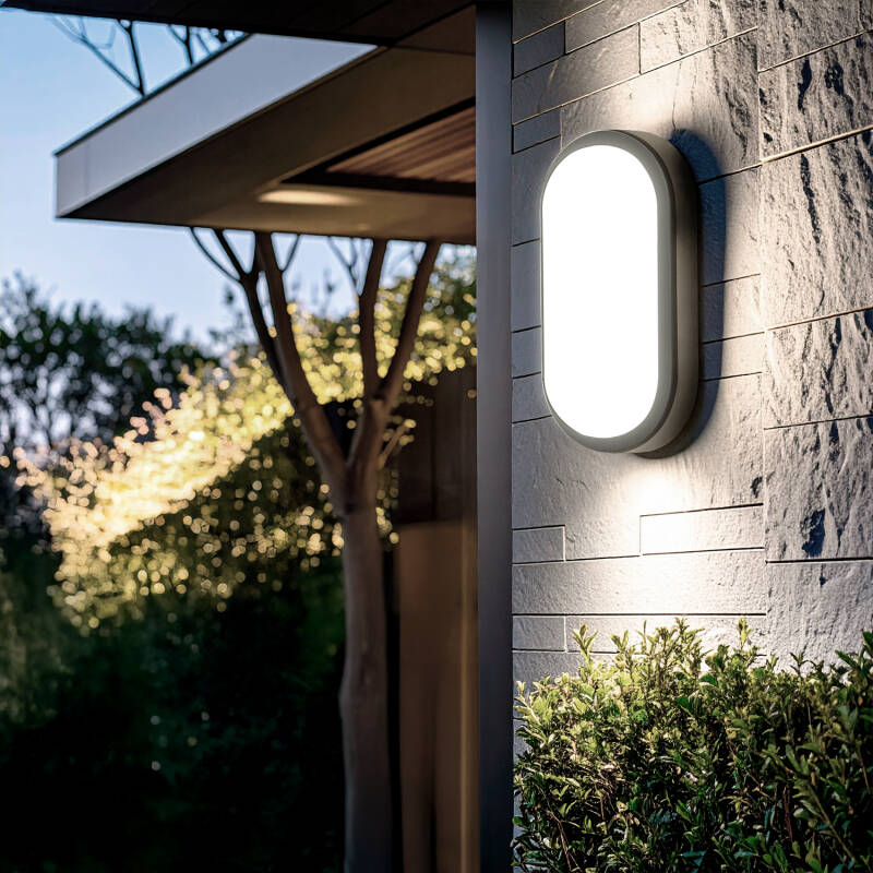 Imagem de Plafon LED 15W Oval para Exterior 85x173 mm IP65 Hublot Black