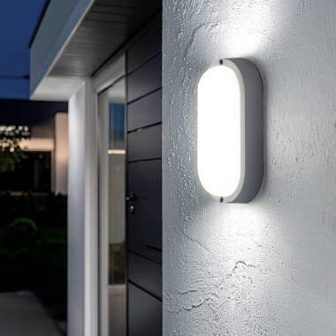 Plafon LED 25W Oval Exterior 96x198 mm IP65 Hublot White
