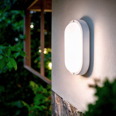 Plafon LED 25W Oval Exterior 96x198 mm IP65 Hublot White