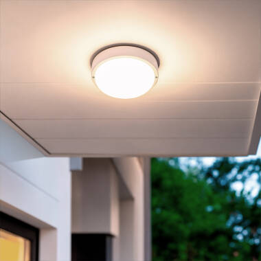 Plafon LED Circular para Exterior  Ø175 mm IP65 Hublot White