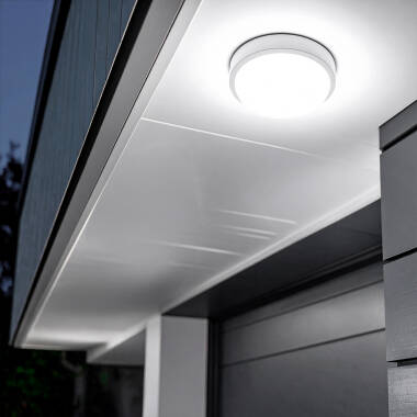 Plafón LED 25W Circular para Exterior Ø175 mm IP65 Hublot White
