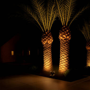 Imagem de Foco Exterior LED Duplo 6W Superfície Alumínio 14cm Hevlot 