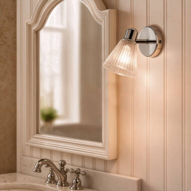 Lámpara de Pared Baño 1 Foco Cromado Rain