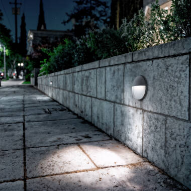 Imagen de Aplique de Pared Exterior LED 3W CCT Seleccionable Aluminio Superficie Circular Jade