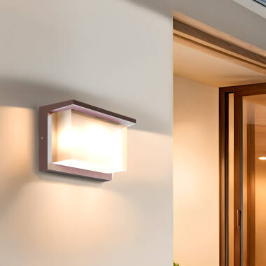Aplique de Pared Exterior LED 12W Aluminio CCT Seleccionable Doble Difusor Arelien Oscilum