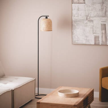Imagen de Lámpara de Pié Metal y Bambú Adola