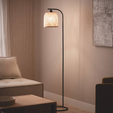 Imagen de Lámpara de Pié Metal y Bambú Adola