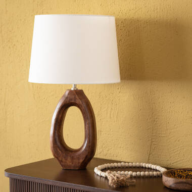 Candeeiro de Mesa Madeira Darshan ILUZZIA