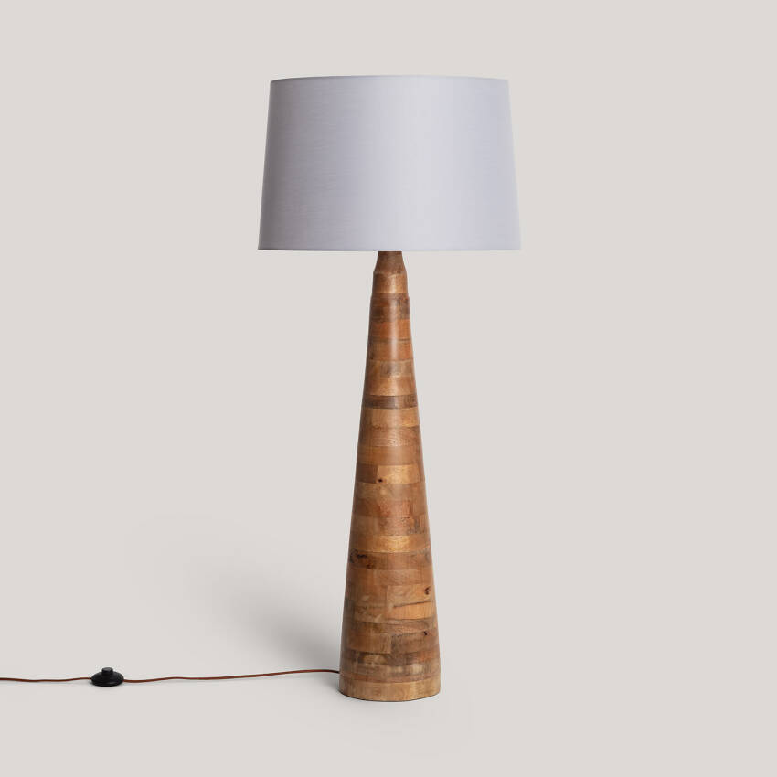 Lámpara de Pie Madera Zeil Rajesh ILUZZIA