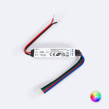 Mini Controlador Regulador de Fita LED RGB 12/24V DC compatível com o Controlo RF