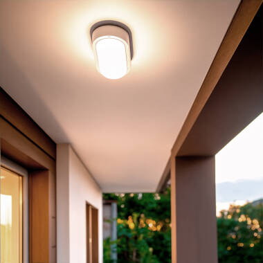 Plafon LED 15W Oval para Exterior 85x173 mm IP65 Hublot White