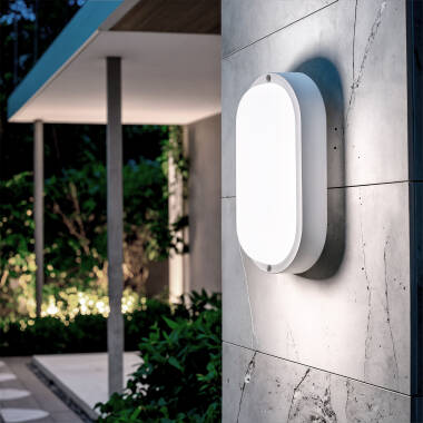 Plafón LED 25W Oval para Exterior 96x198 mm IP65 Hublot White