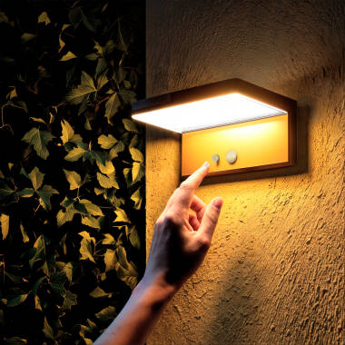 Aplique de Pared Exterior Solar LED 5W Aluminio con Sensor de Movimiento Bran