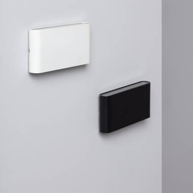 Imagem de Aplique de Parede Exterior LED 12W Alumínio Retangular Iluminação Dupla Luming Branco 