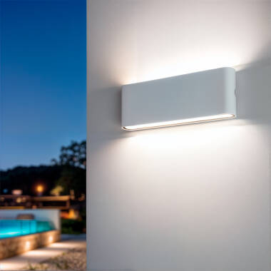 Aplique de Pared Exterior LED 20W Aluminio Rectangular Iluminación Doble Cara Luming Blanco